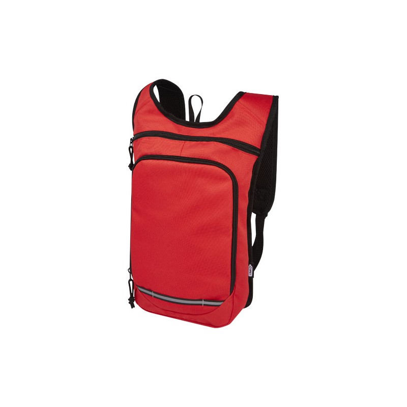 Zaino outdoor in PET riciclato certifcato GRS Trails Colore rosso