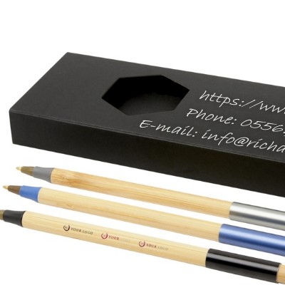 Set di 3 penne in bambù Kerf