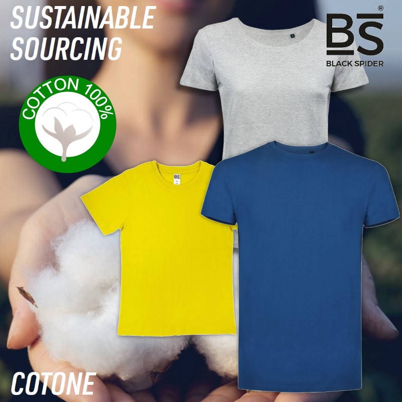 T-shirt organic Moon in cotone organico Black Spider su Carrellopromozionale.it