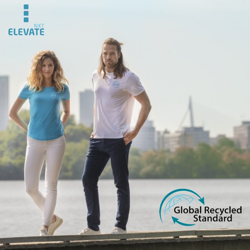 T-shirt Jade da uomo a manica corta in tessuto riciclato GRS Elevate NXT su Carrellopromozionale.it