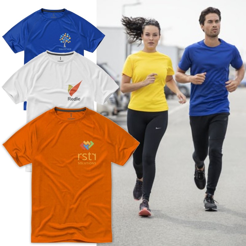T-shirt cool-fit Niagara a manica corta da uomo, Elevate Life su Carrellopromozionale.it